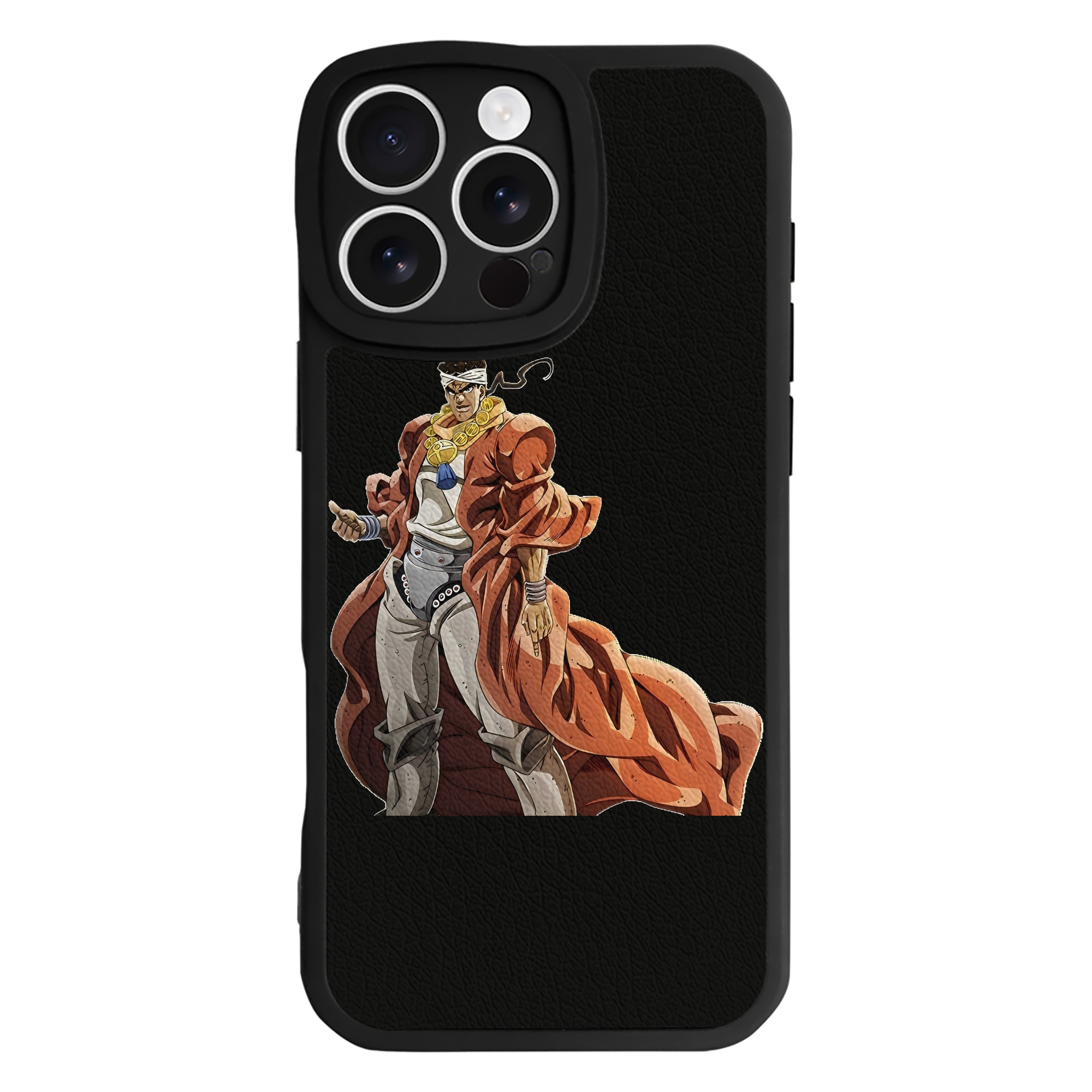 （画像用） ジョジョの奇妙な冒険 ムハンマド?アブドゥル JoJo's Bizarre Adventure Muhammad Avdol 【iPhone 16シリーズ対応】シリコンスマホケース（レザー調） 材質：シリコン